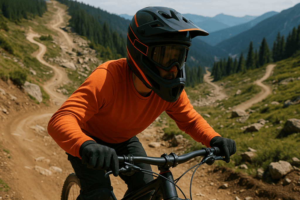 Camping in the mountains during the summer.