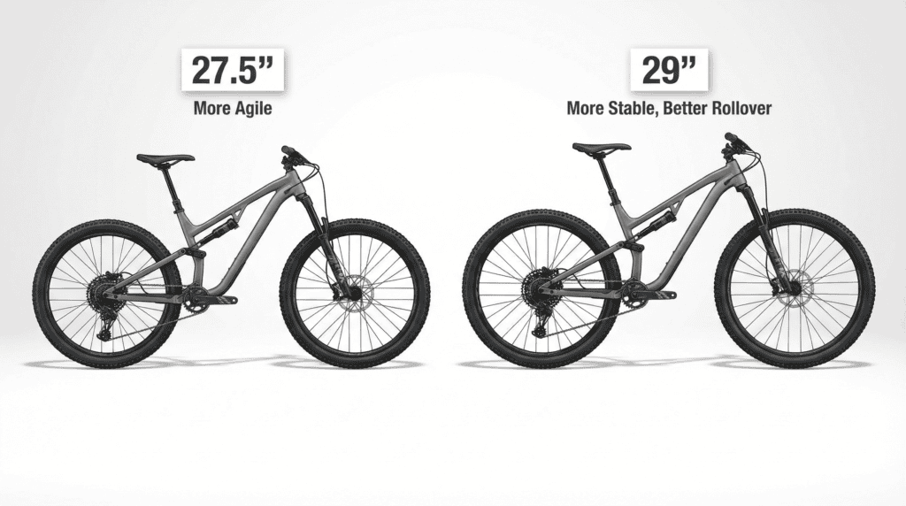 27.5 vs 29 mountain bike wheel size comparison